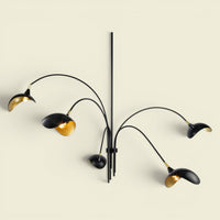 Spider Chandelier — Mattschwarz mit Goldschimmer