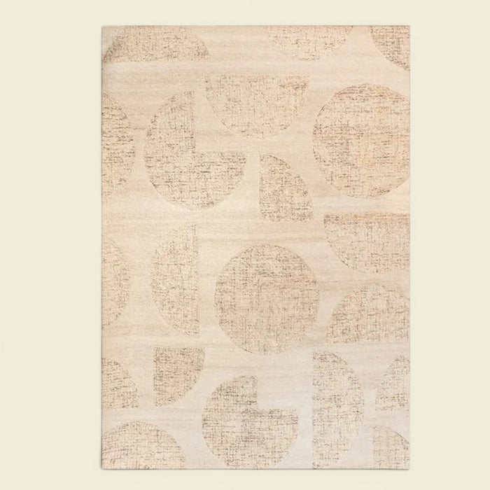 Teppich Wolle Champagne 300x400 — handgetuftet mit goldenem Schimmer