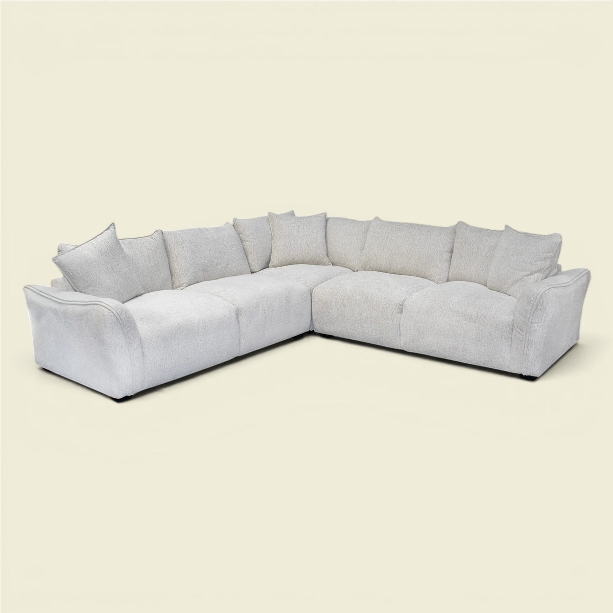 KEN Ecksofa Cremeweiß 278×278 — weiche Wohnlandschaft