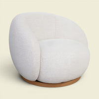 Vivienne Drehsessel Cream — Bouclé Strukturstoff