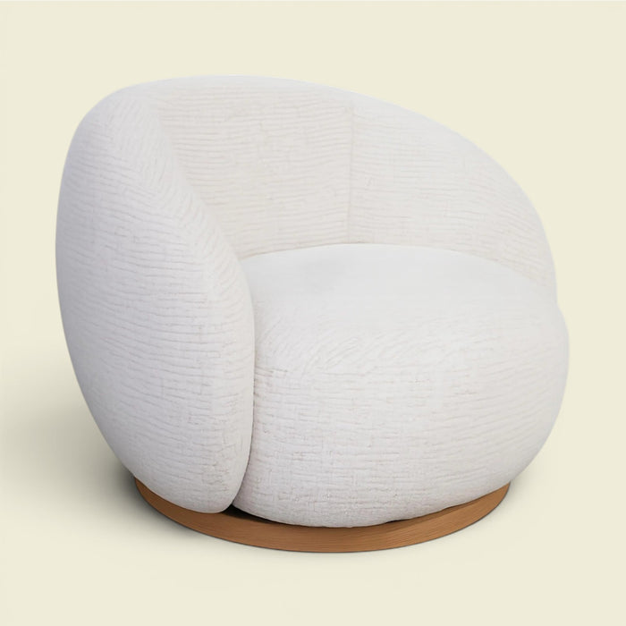 Vivienne Drehsessel Cream — Bouclé Strukturstoff