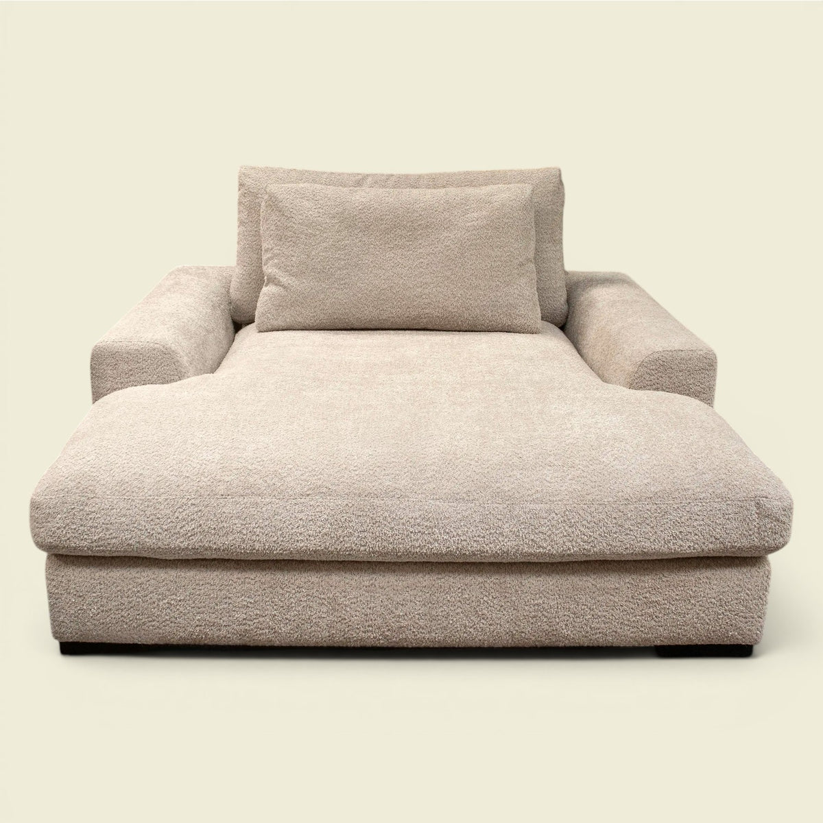 EVIA Daybed Bouclé Beige — Insel zum Versinken
