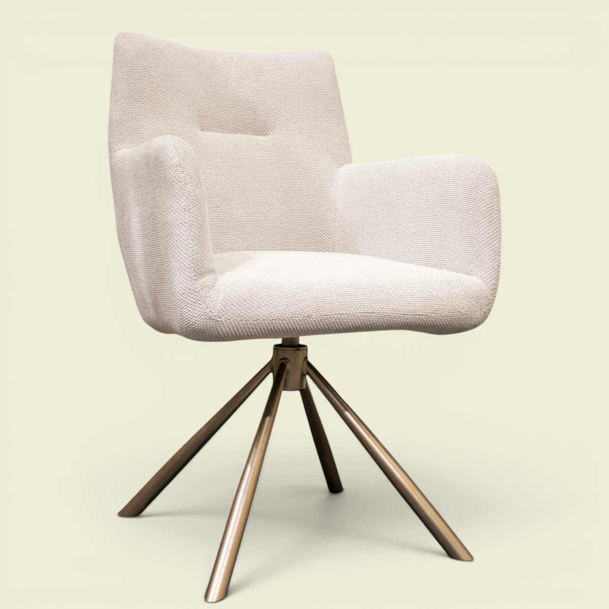 Hera Esszimmerstuhl Stoff Beige — weich gepolstert
