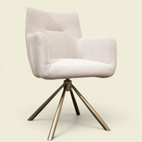 Hera Esszimmerstuhl Stoff Beige — weich gepolstert