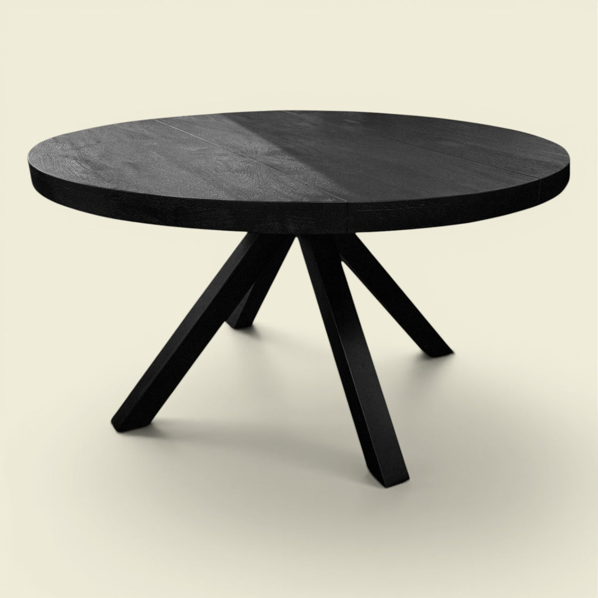 Lumo Esstisch Mango Schwarz Ø140 — stille Kontur