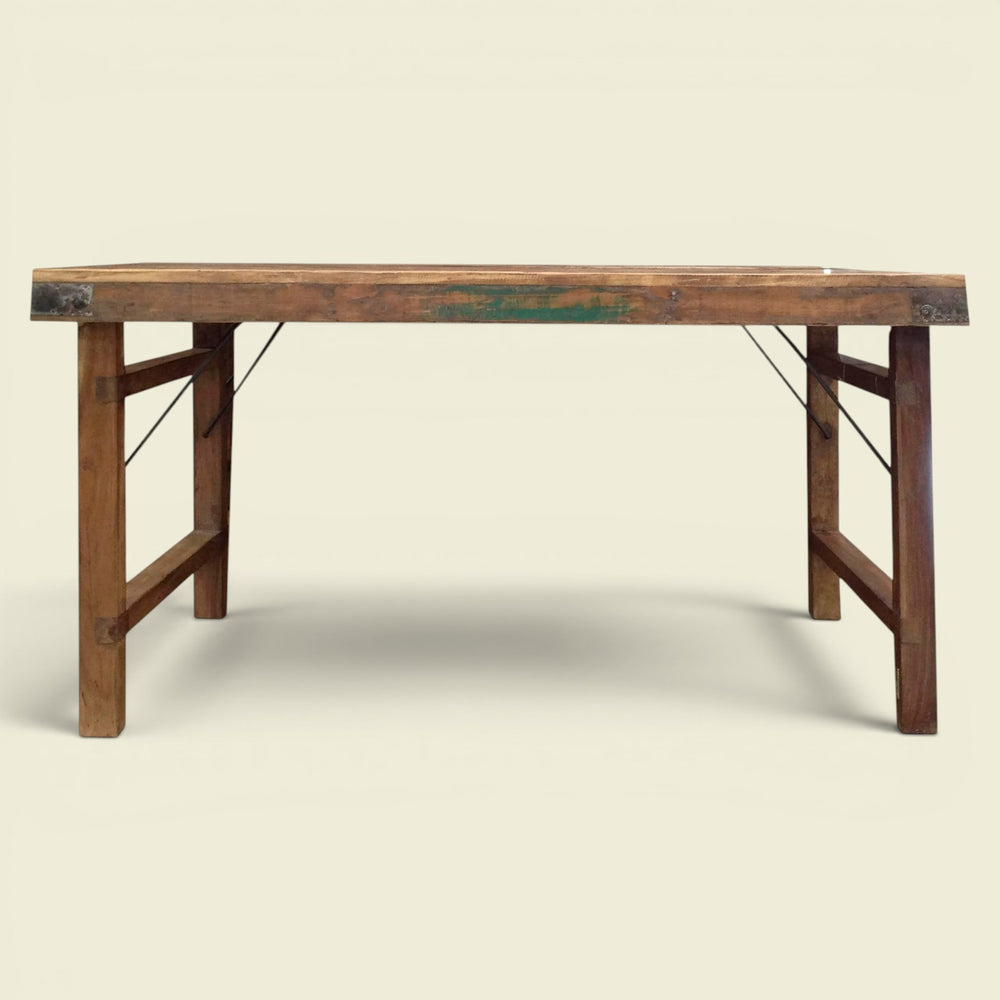 Klappbarer Esstisch Mango-Holz braun 160×80×76 cm – platzsparend & funktional