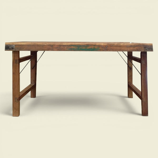 Klappbarer Esstisch Mango-Holz braun 160×80×76 cm – platzsparend & funktional