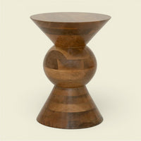 Beistelltisch Lustro — Mango-Holz Sockel-Form