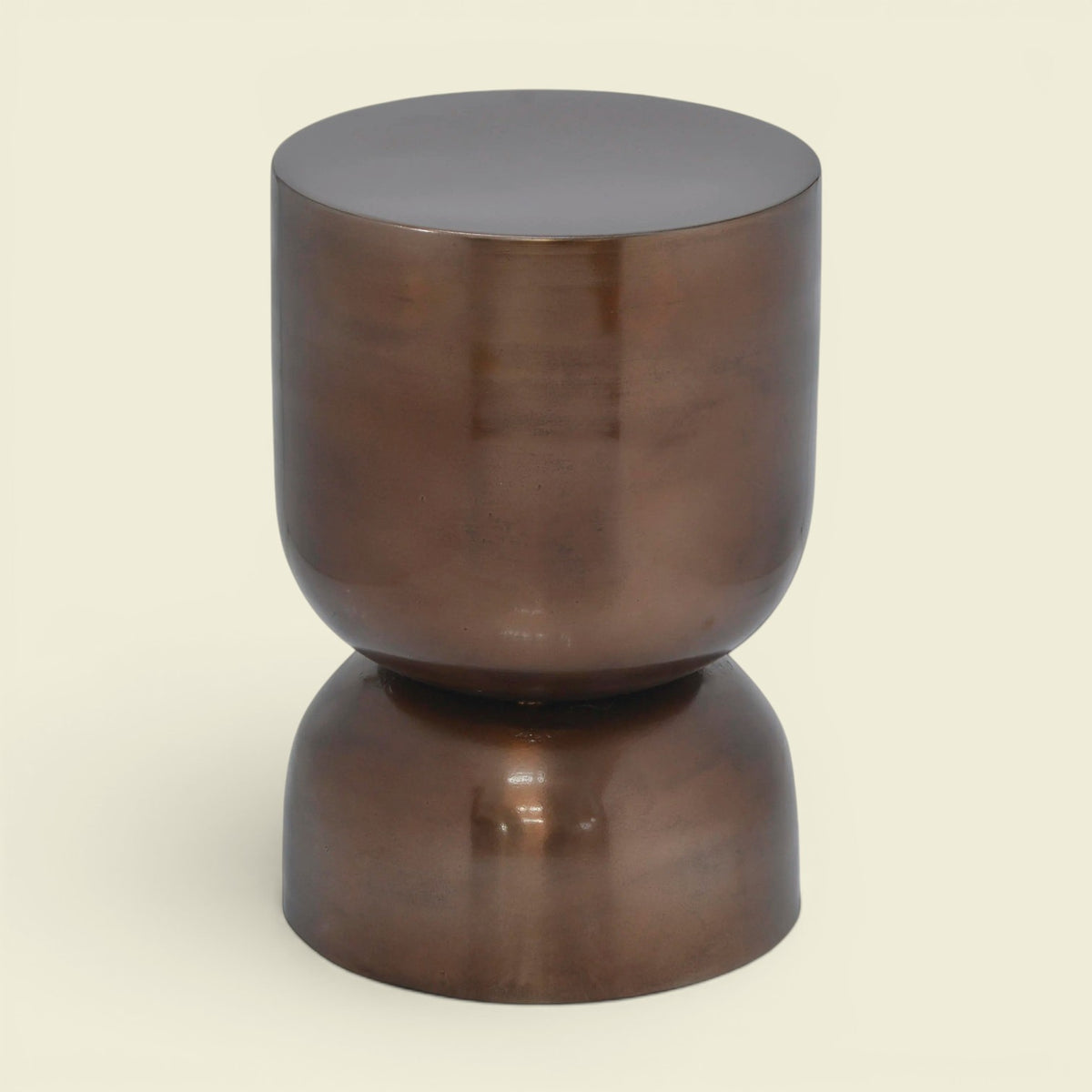 Milou Beistelltisch Metallic Braun Ø30 — Vintage-Eleganz