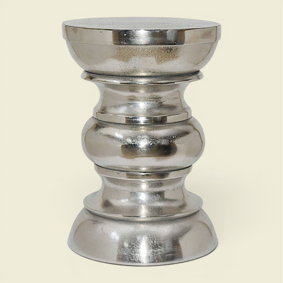 Beistelltisch ALU RAW Silber 33 cm — kompakter Begleiter
