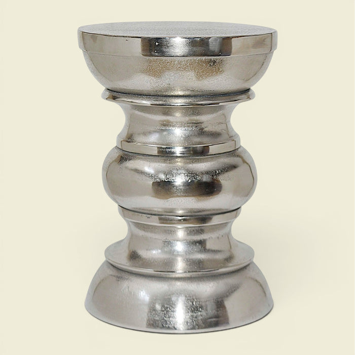 Beistelltisch ALU RAW Silber 33 cm — kompakter Begleiter
