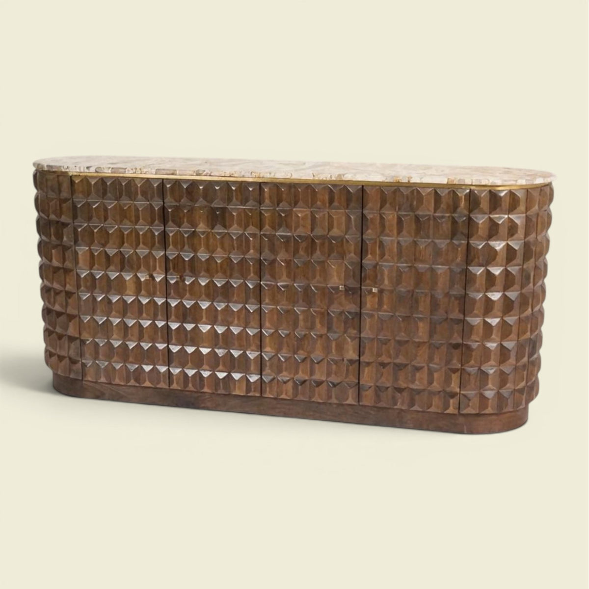 Graz Sideboard dunkles Holz 154 — warme Großzügigkeit