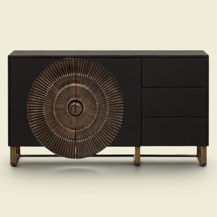 Brass Eclipse Sideboard Gold 150 — festliche Strahlkraft