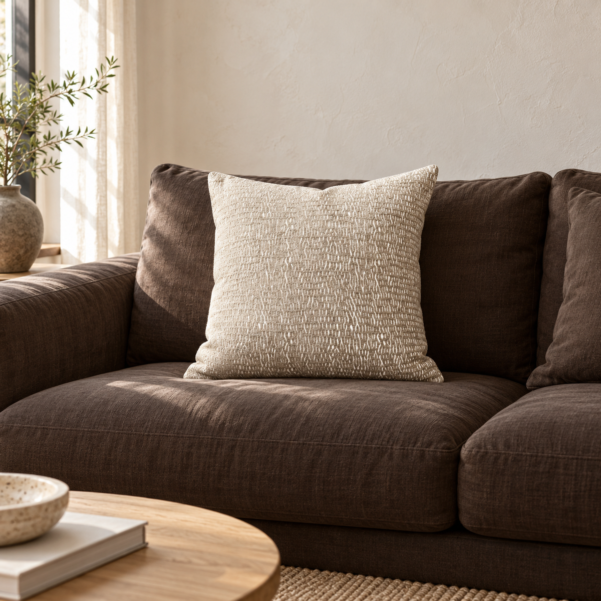 Kissen FRANCESCA Creme/Beige 50 × 50 cm – showroom