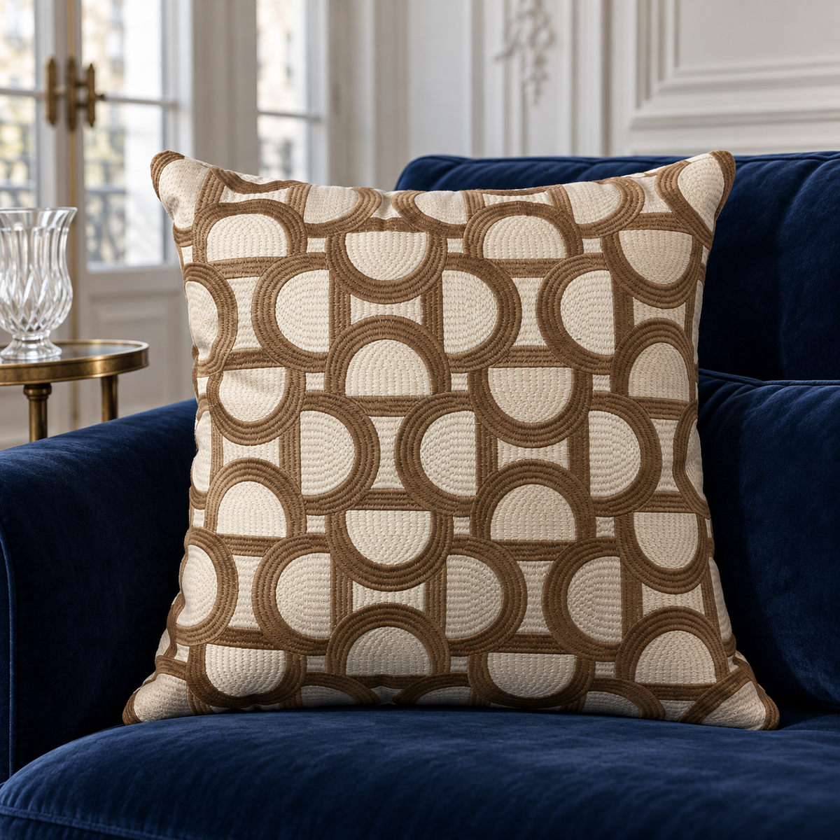 Colmore Kissen JADE Beige/Bronze 45 × 45 cm – Showroom