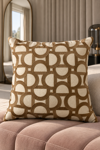 Colmore Kissen JADE Beige/Bronze 45 × 45 cm – Wohninspiration