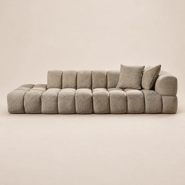 Sofa MILANO Links Hellgrün 307 × 115 × 70 cm – Produktansicht auf Veto Beige