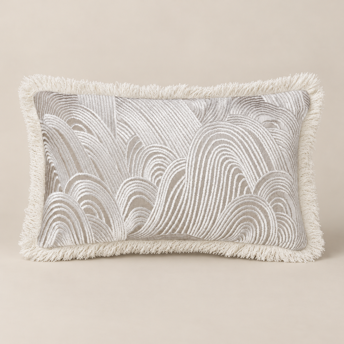 Kissen OPHELIA Weiß 50 × 30 cm – produkt