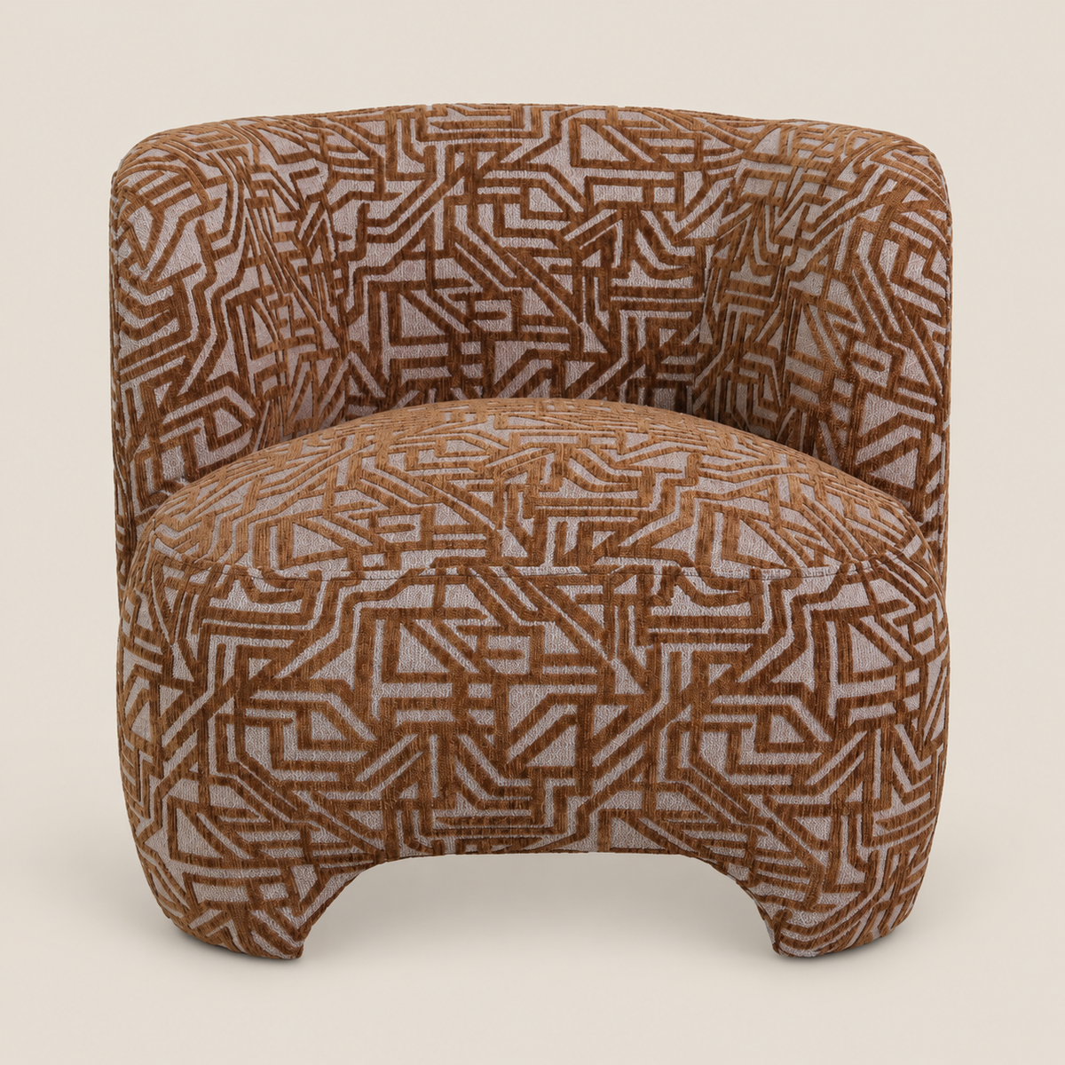 WENDY Sessel Camel – Seitenansicht auf Veto Beige