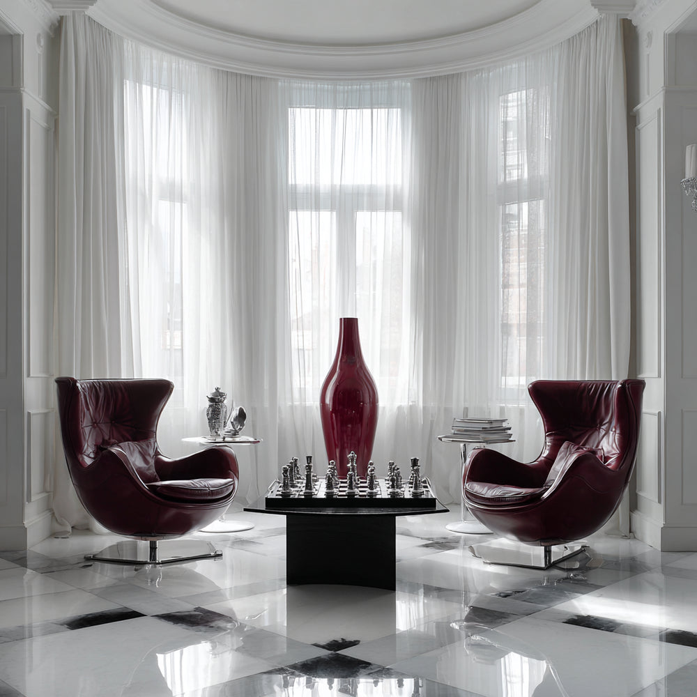 Chessboard aus Edelstahl – silber-schwarz – 40x40 cm – modern & edel
