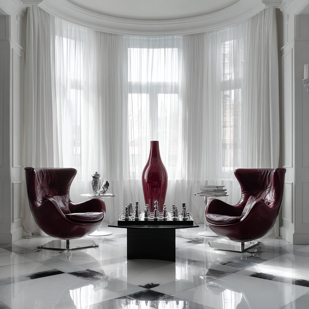Chessboard aus Edelstahl – silber-schwarz – 40x40 cm – modern & edel