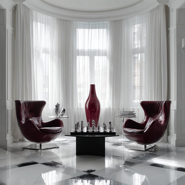 Chessboard aus Edelstahl – silber-schwarz – 40x40 cm – modern & edel