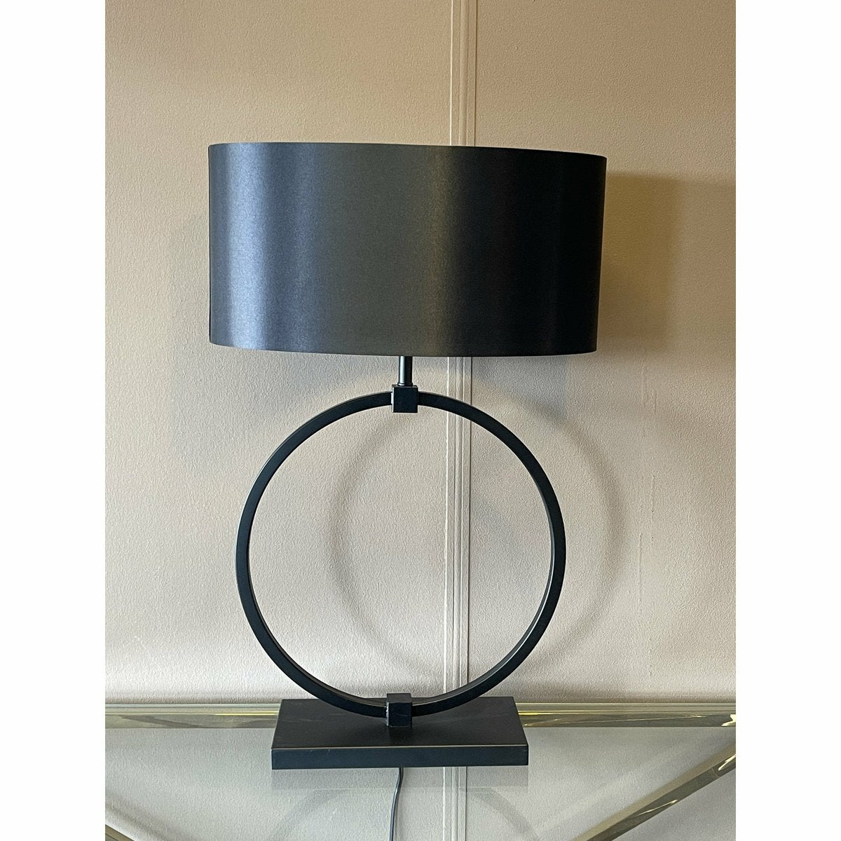 Ring Lampe / schwarz L